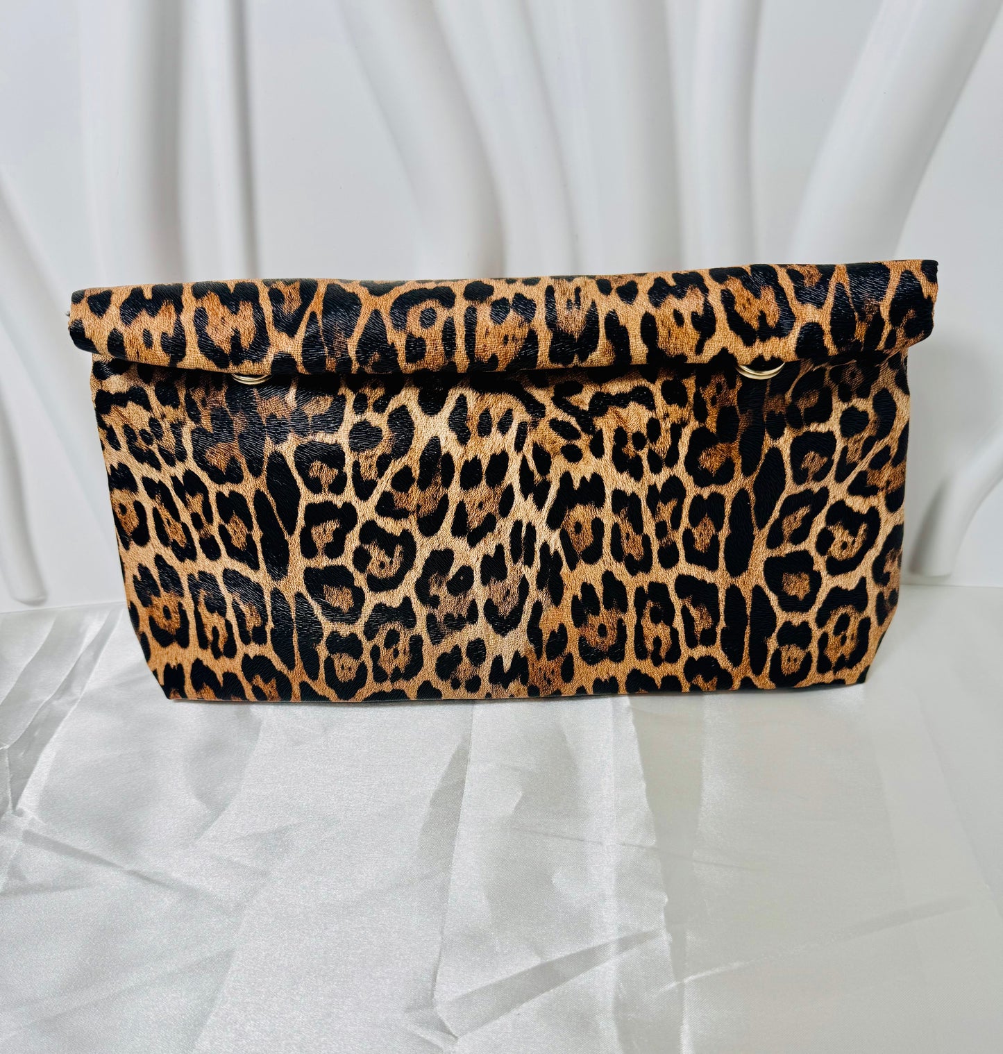 Leopard Fold-Down Clutch