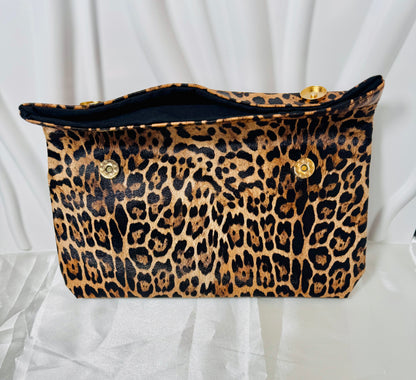 Leopard Fold-Down Clutch