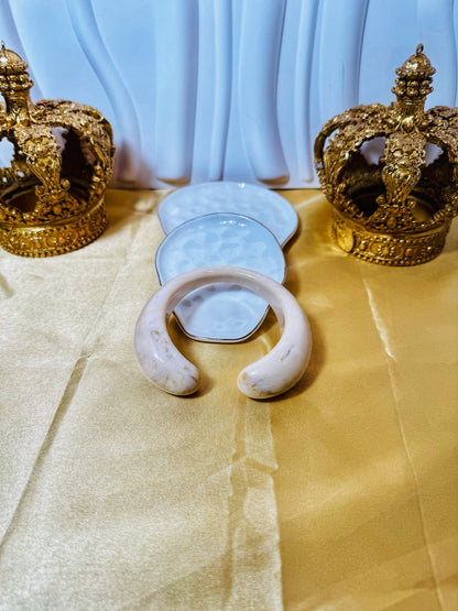 Cream Statement Bangle