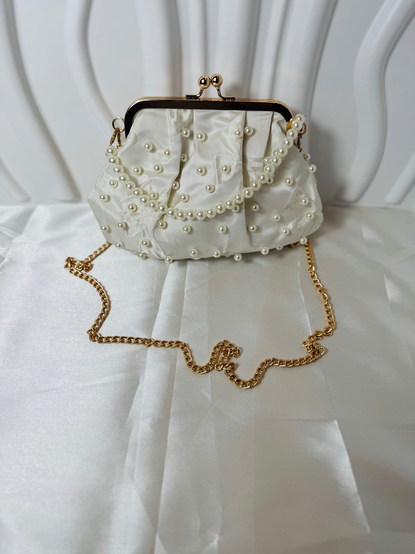 Pearl Embellished Clutch