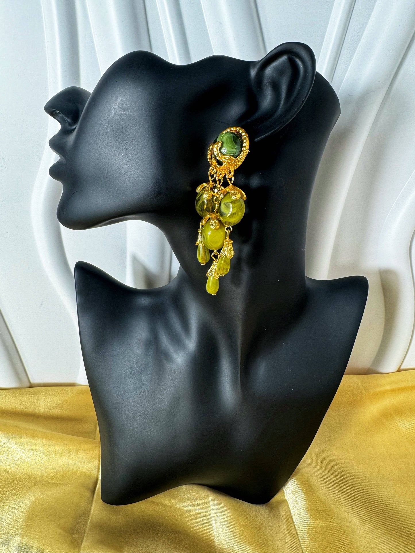 Olive Green Tassel Earrings - The Brand By Teneshia B.