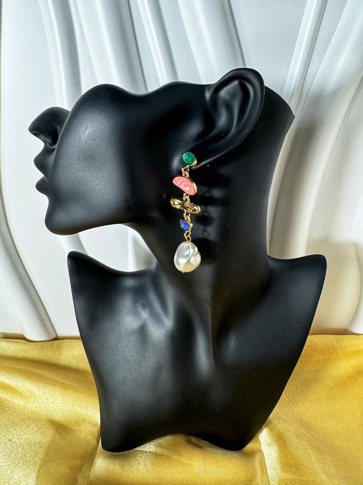 Faux Stacked Pearls Earrings - The Brand By Teneshia B.