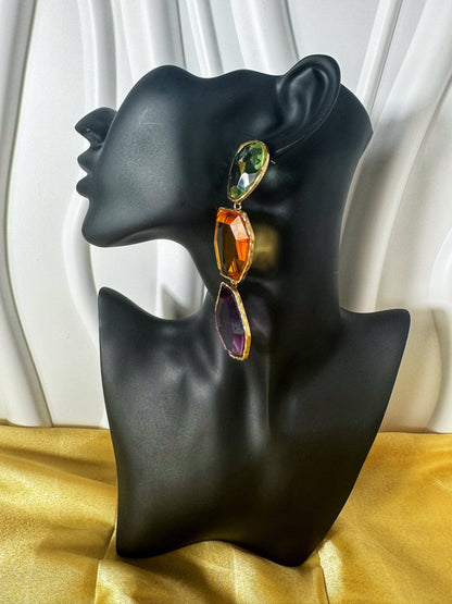 Resin Geometry Drop Earrings - The Brand By Teneshia B.