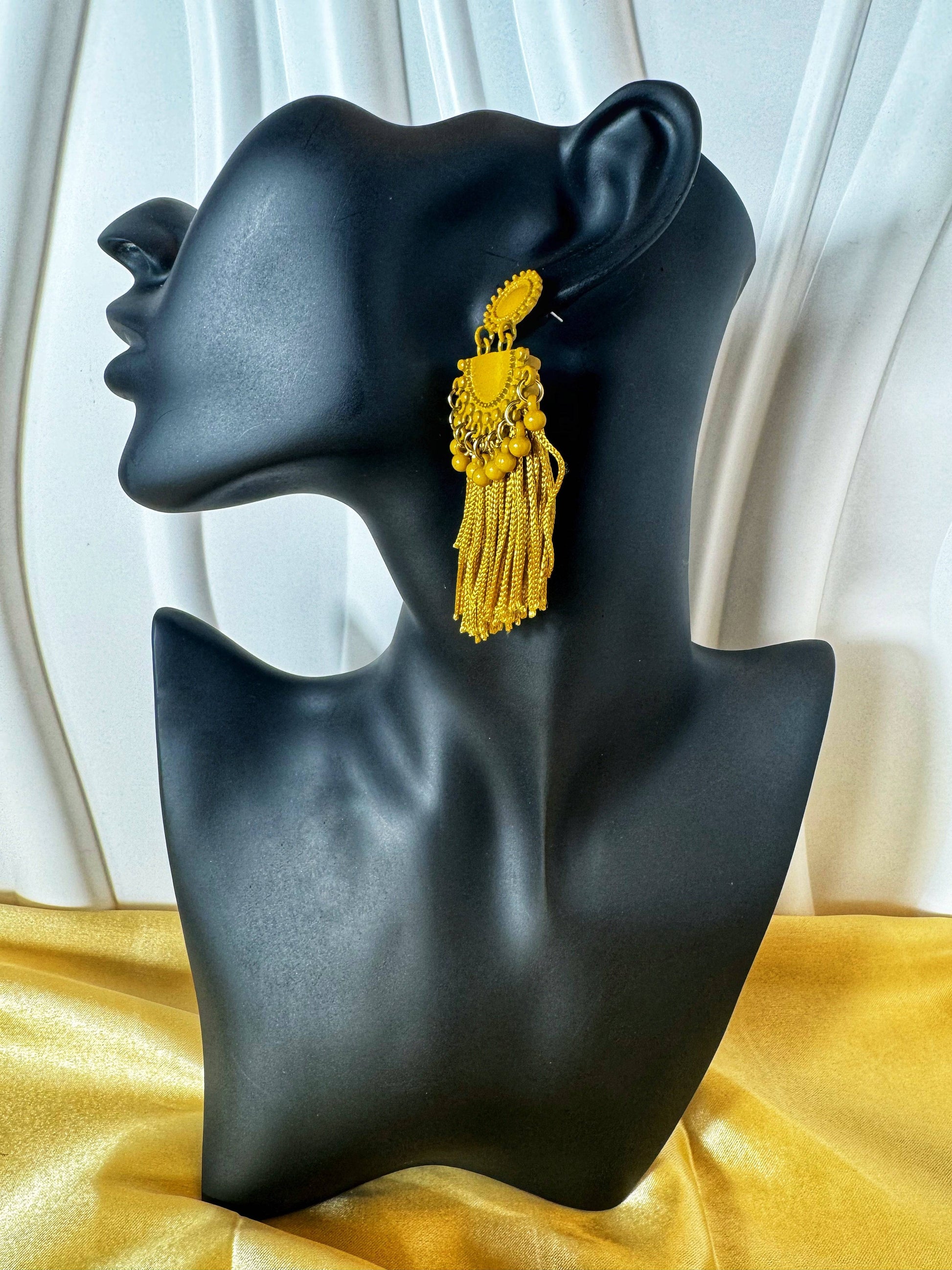 Mustard Tassel Earrings - The Brand By Teneshia B.