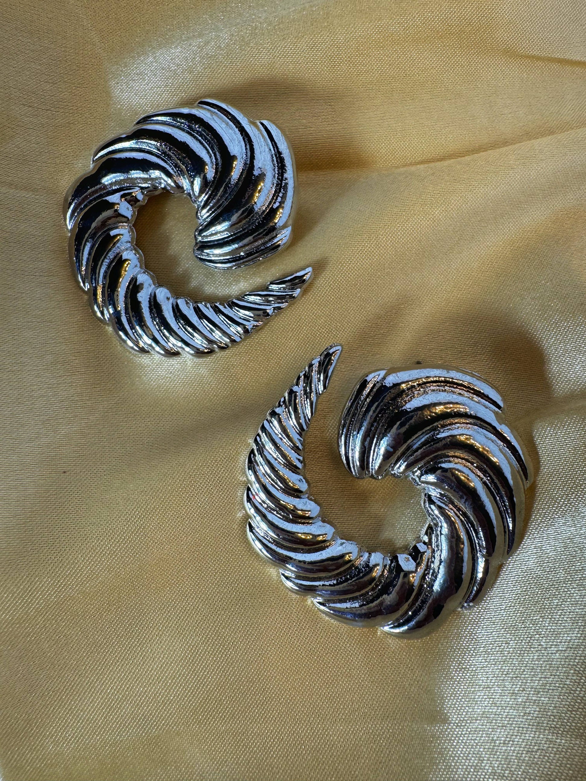 Exaggerated Spiral Earrings (Gold) - The Brand By Teneshia B.