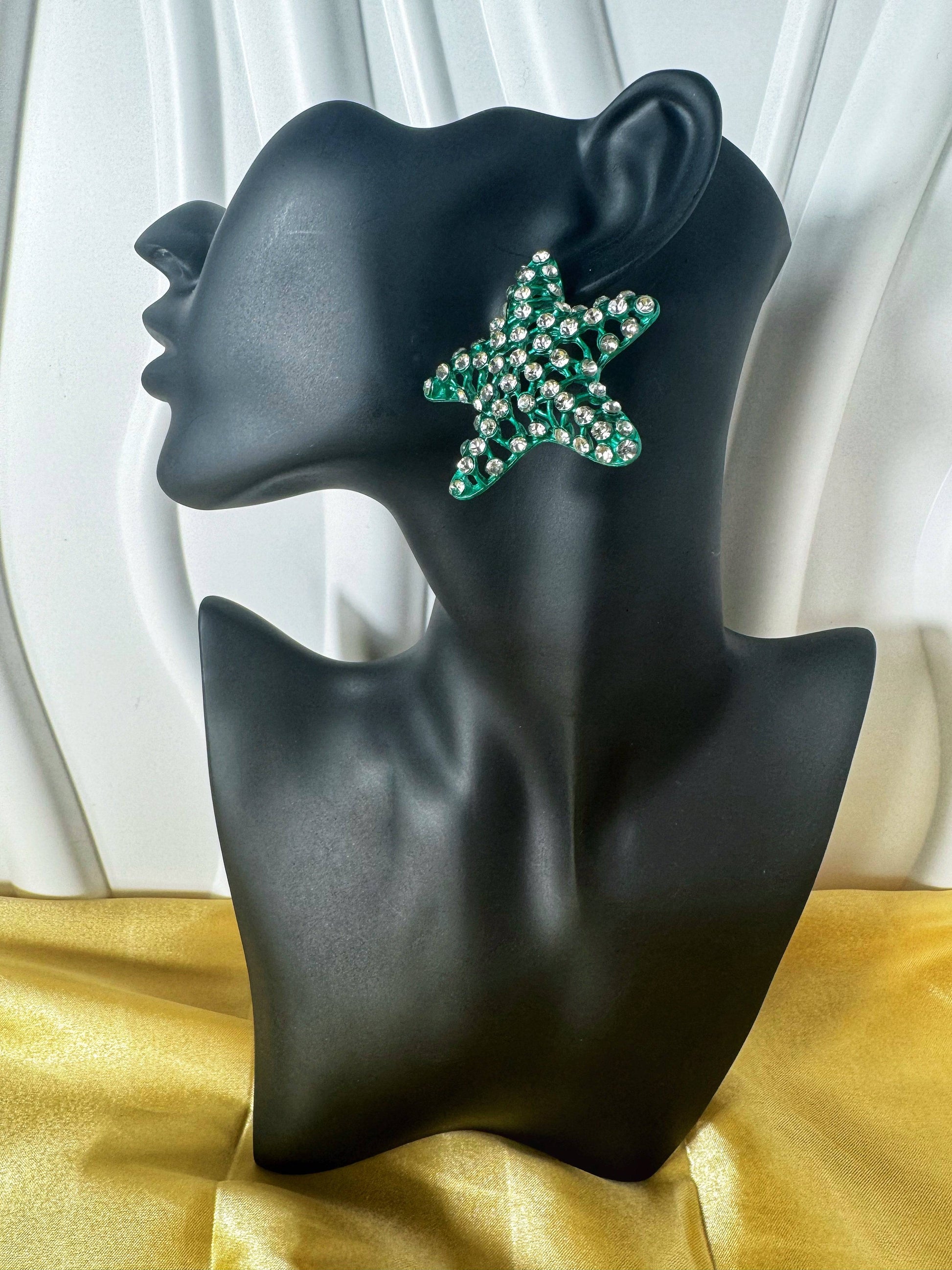 Green Starfish Earrings - The Brand By Teneshia B.