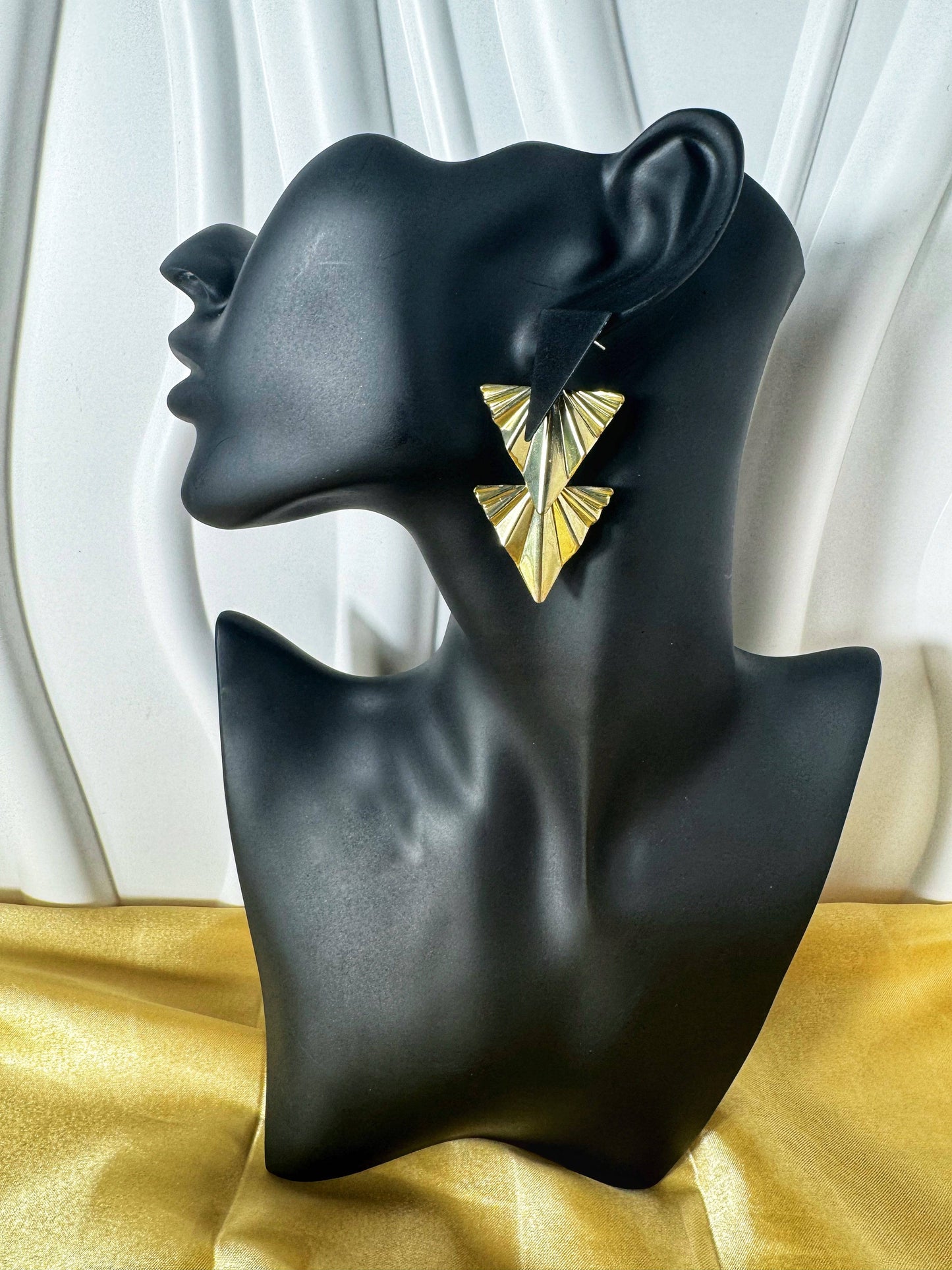 Ruffled Geometric Earrings - The Brand By Teneshia B.