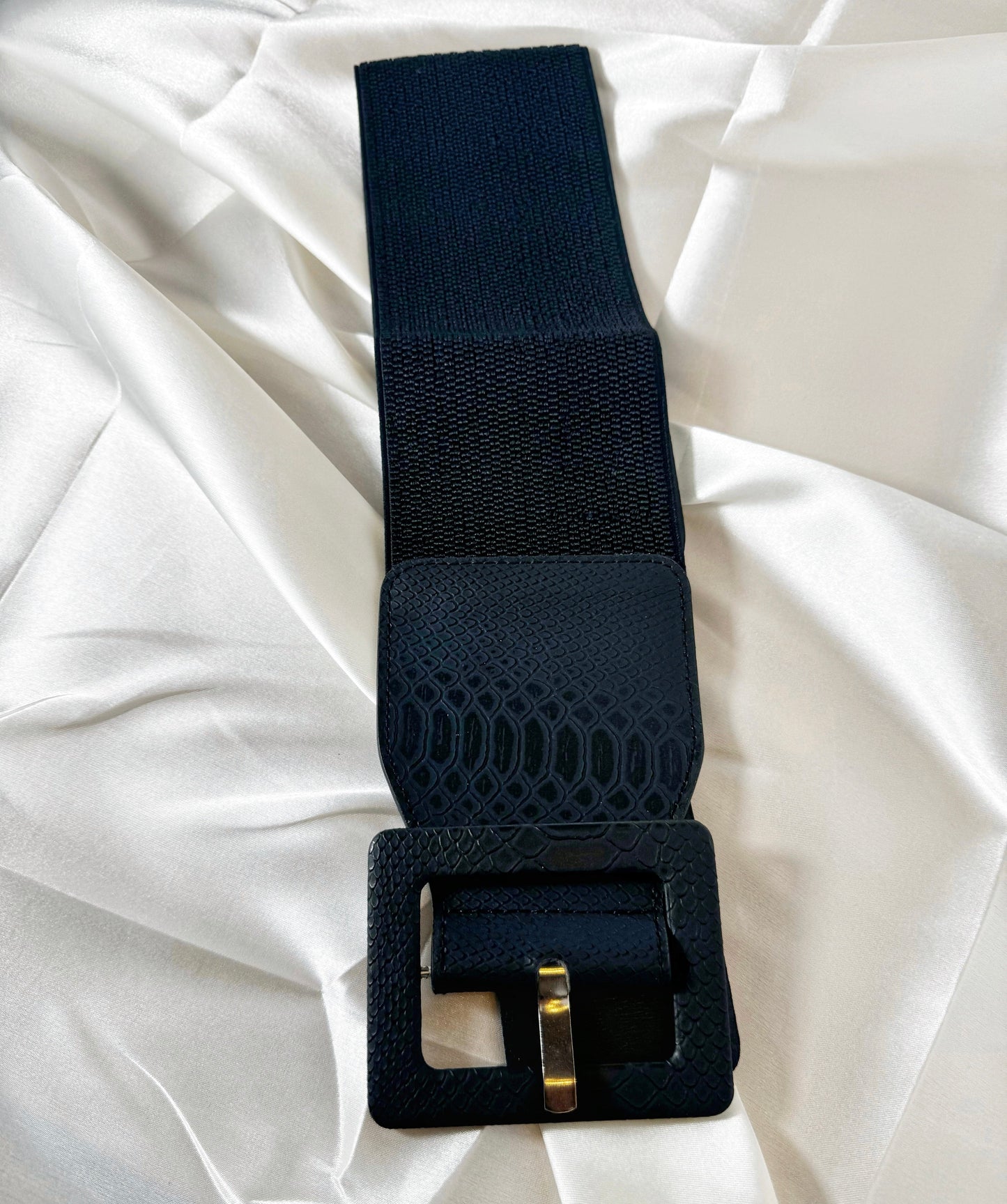 Black Textured Belt - The Brand By Teneshia B.