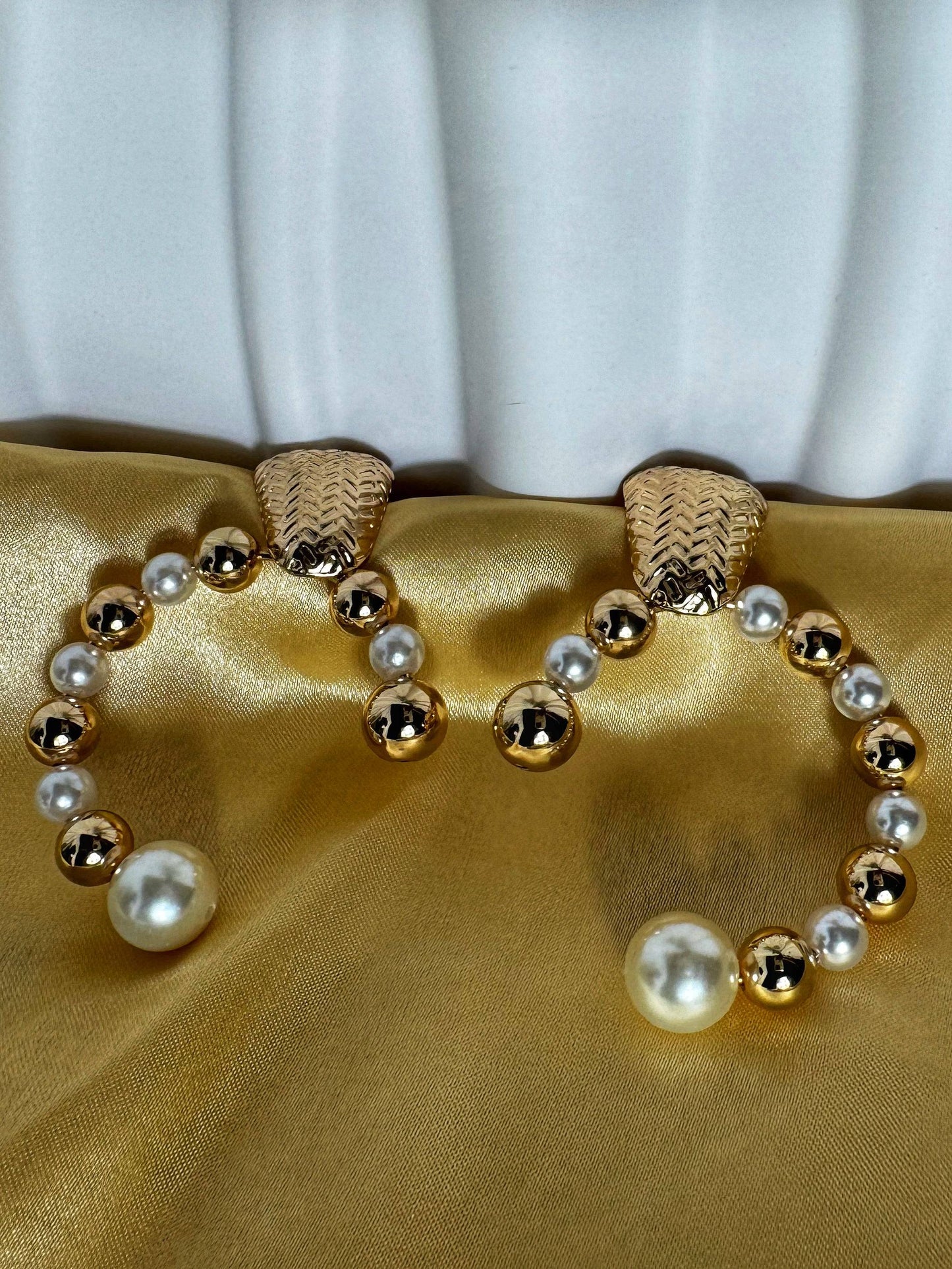 Golden Imitation Pearl Strand - The Brand By Teneshia B.