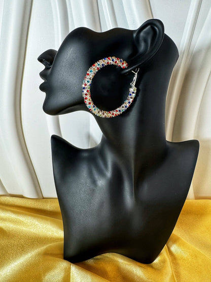 Bling Rhinestone Hoops - The Brand By Teneshia B.