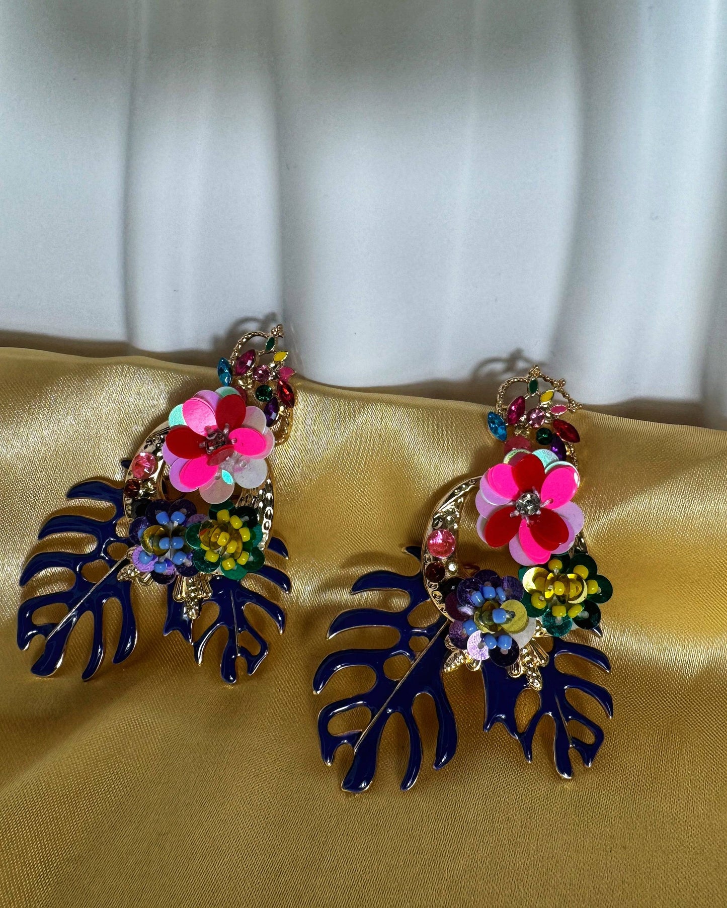 Bohemian Leaf Sequin Earrings - The Brand By Teneshia B.