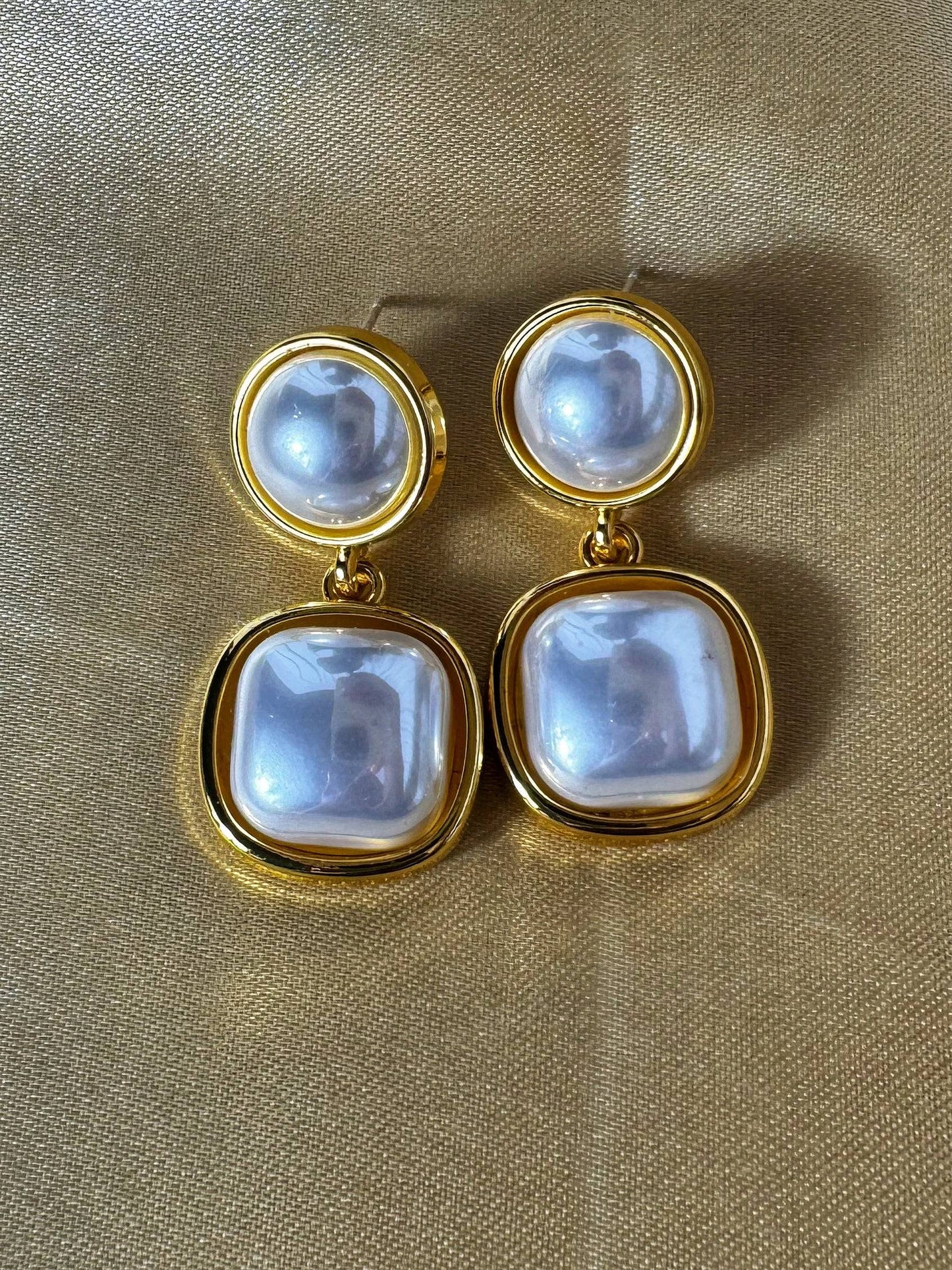 Pearl Square Earrings - The Brand By Teneshia B.