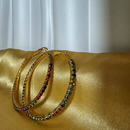 Rhinestone Hoops - The Brand By Teneshia B.