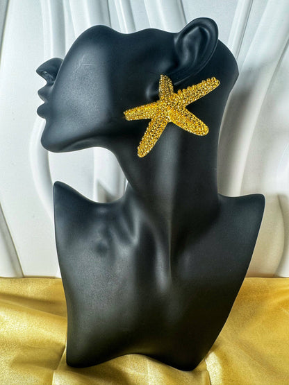 Golden Starfish Earrings - The Brand By Teneshia B.