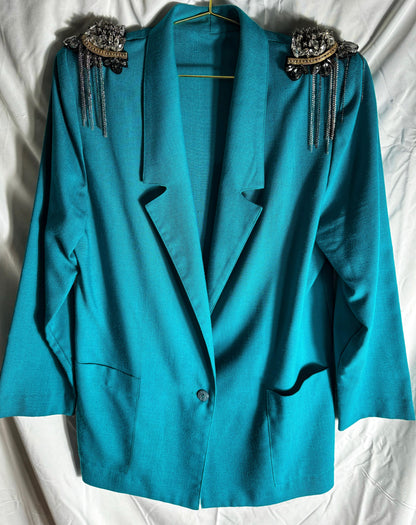 Teal Bling Blazer - The Brand By Teneshia B.