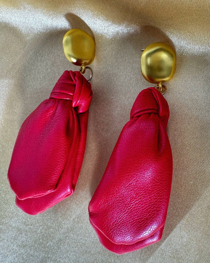 Knot Faux Leather Earrings - The Brand By Teneshia B.