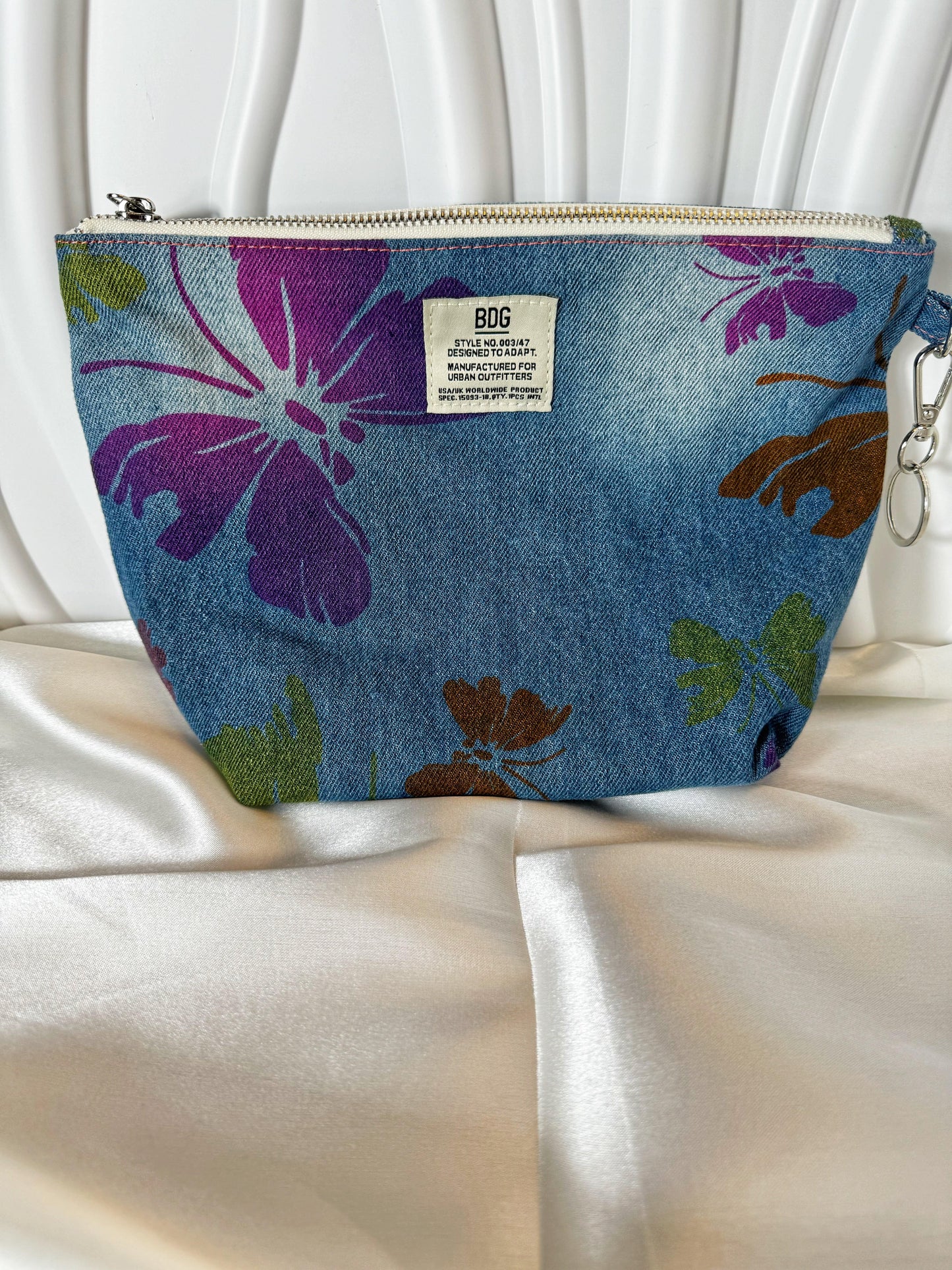 Denim Butterfly Cosmetic Bag - The Brand By Teneshia B.