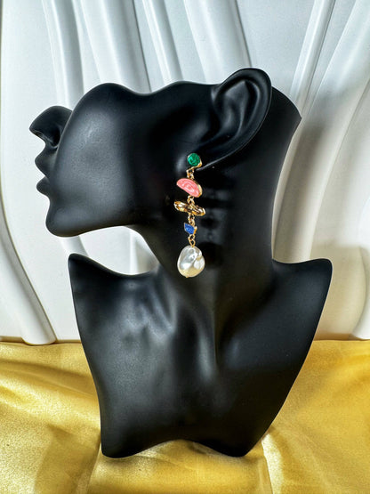 Faux Stacked Pearls Earrings - The Brand By Teneshia B.