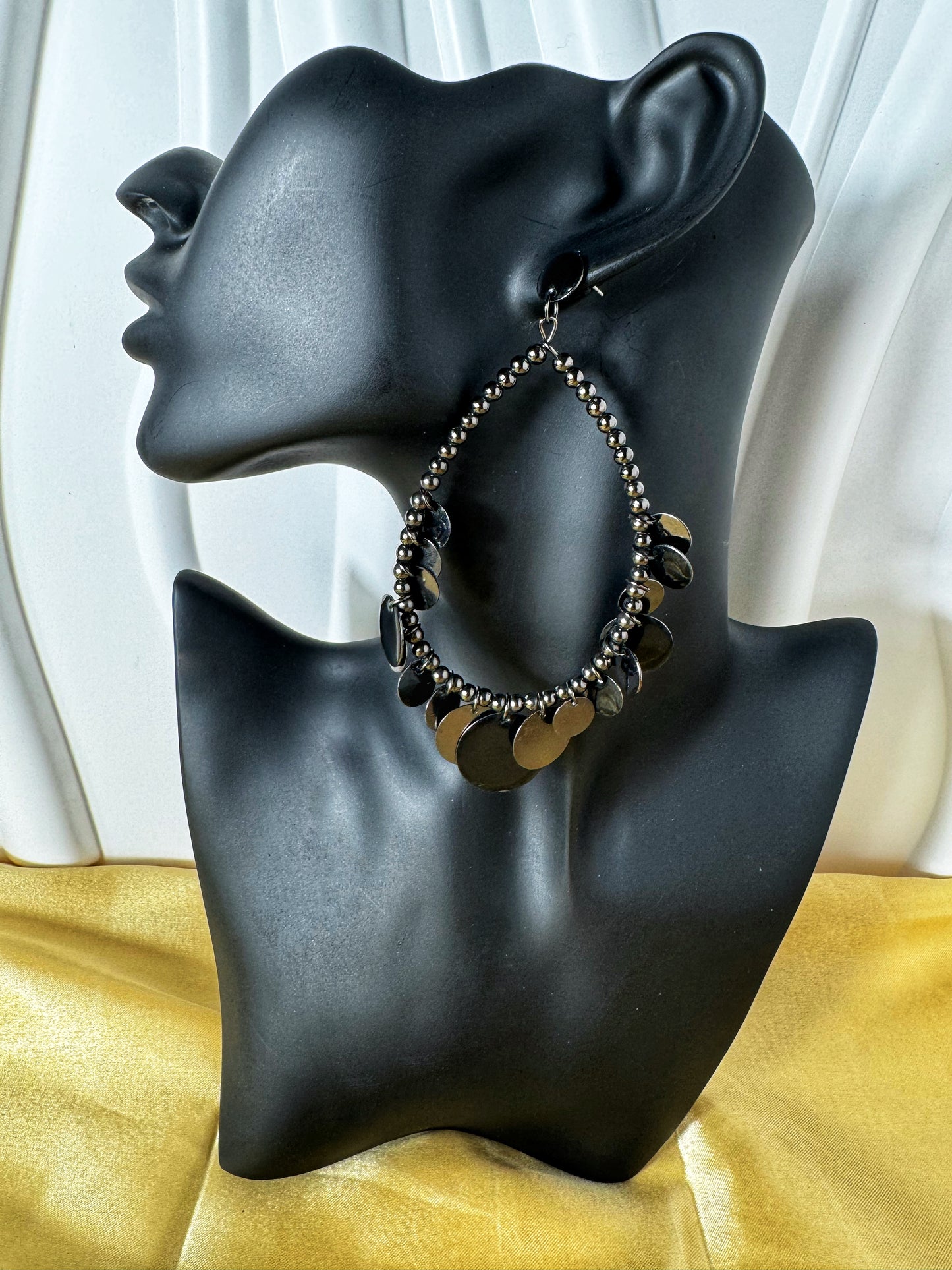 Sleek Oval Black Hematite Earrings - The Brand By Teneshia B.