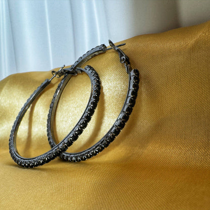 Rhinestone Hoops - The Brand By Teneshia B.