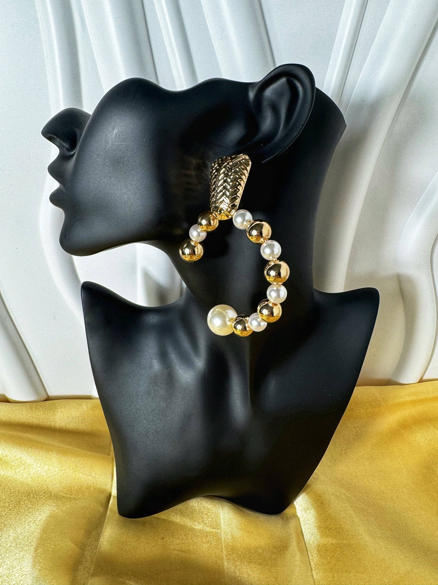 Golden Imitation Pearl Strand - The Brand By Teneshia B.