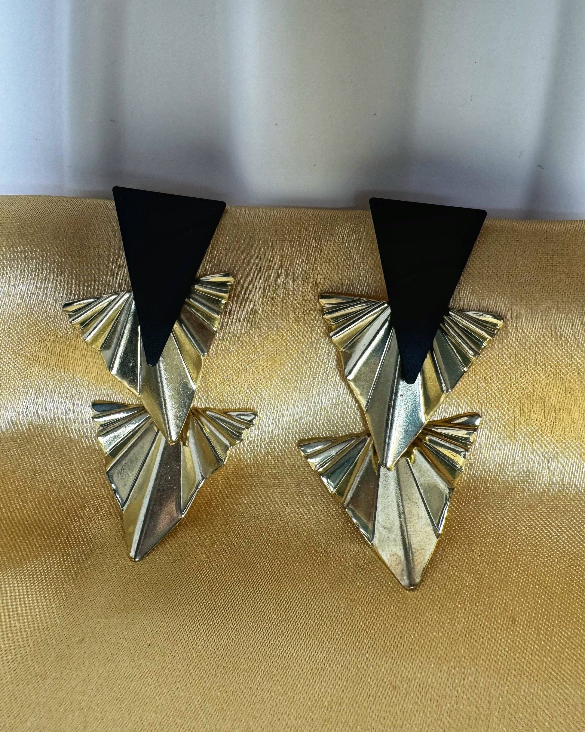 Ruffled Geometric Earrings - The Brand By Teneshia B.