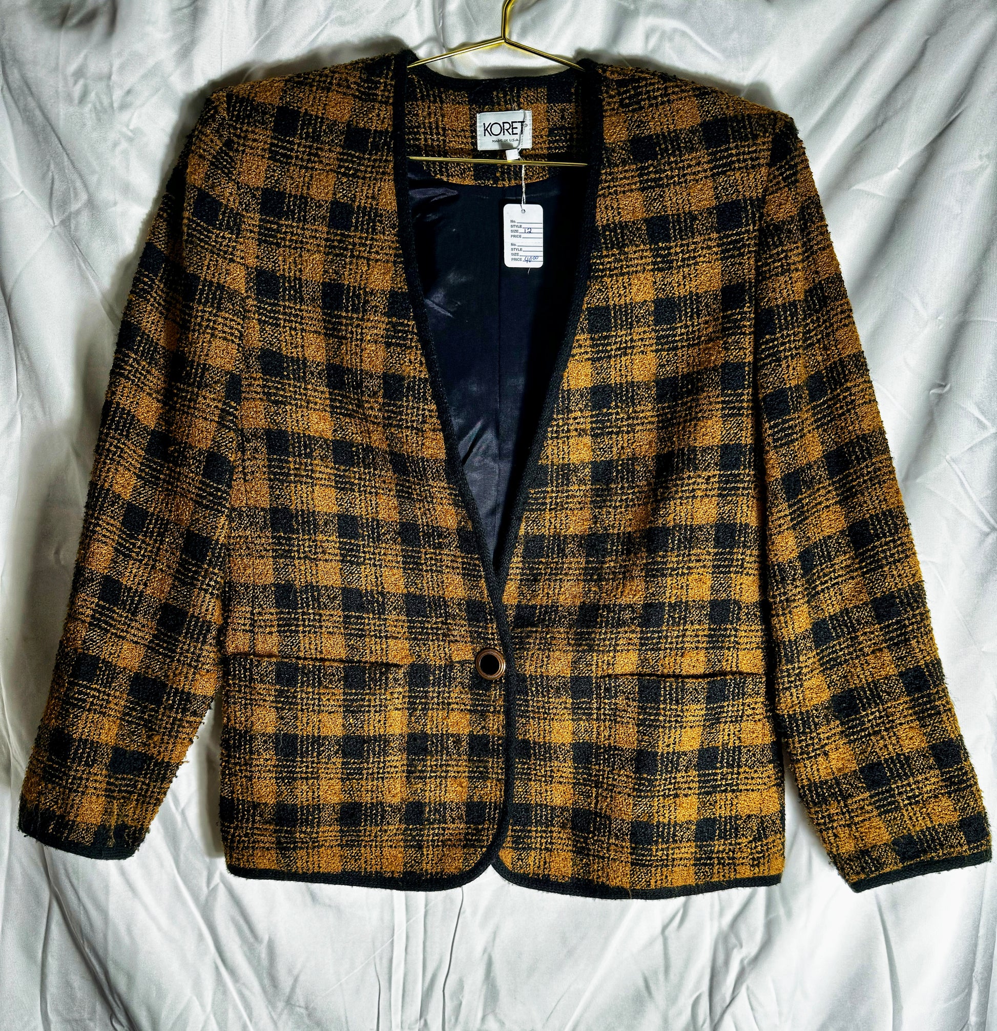 Vintage Wool Plaid Blazer - The Brand By Teneshia B.