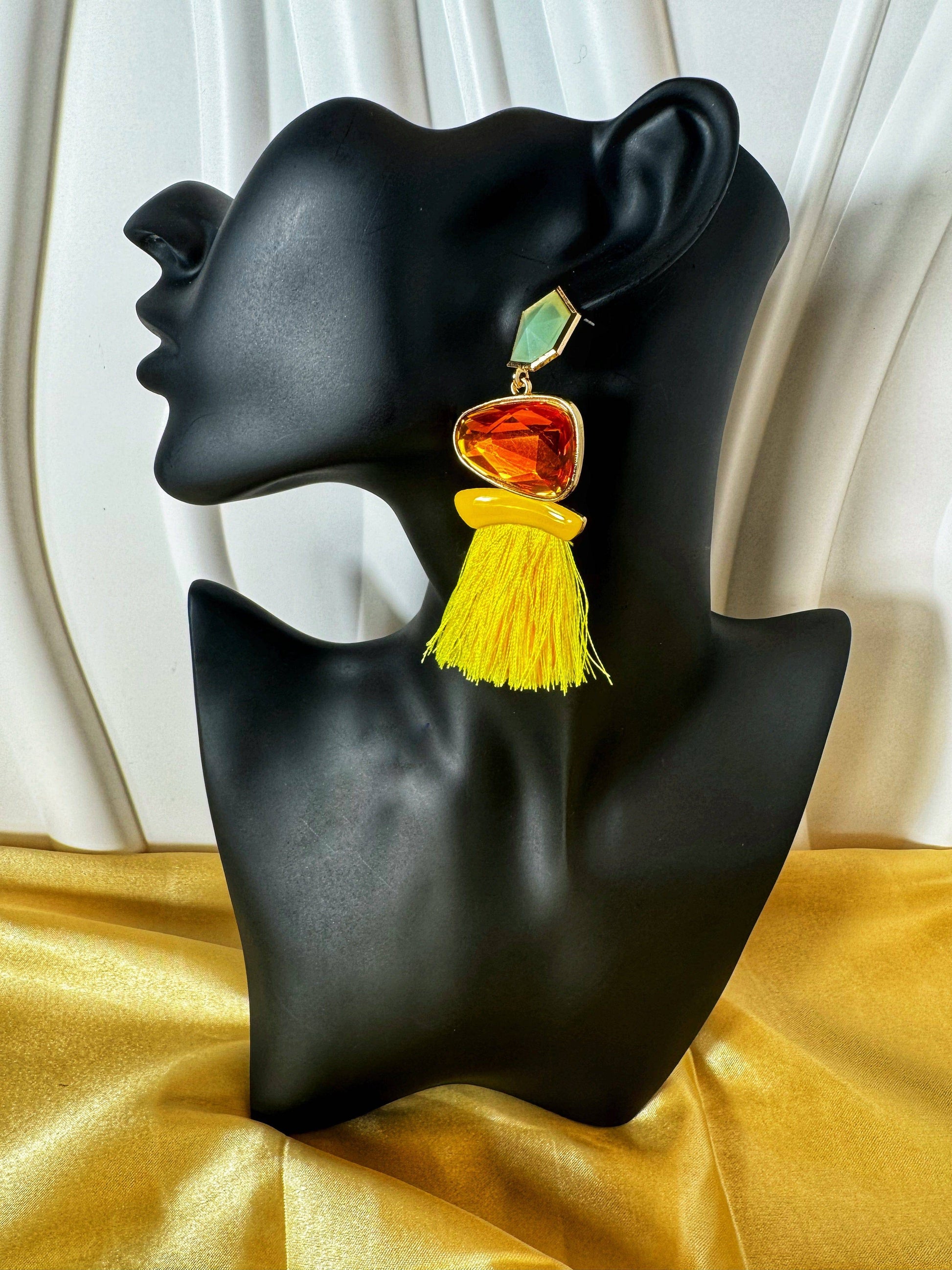 Colorful Tassel Dangle Earrings - The Brand By Teneshia B.