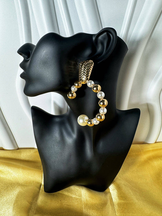 Golden Imitation Pearl Strand - The Brand By Teneshia B.