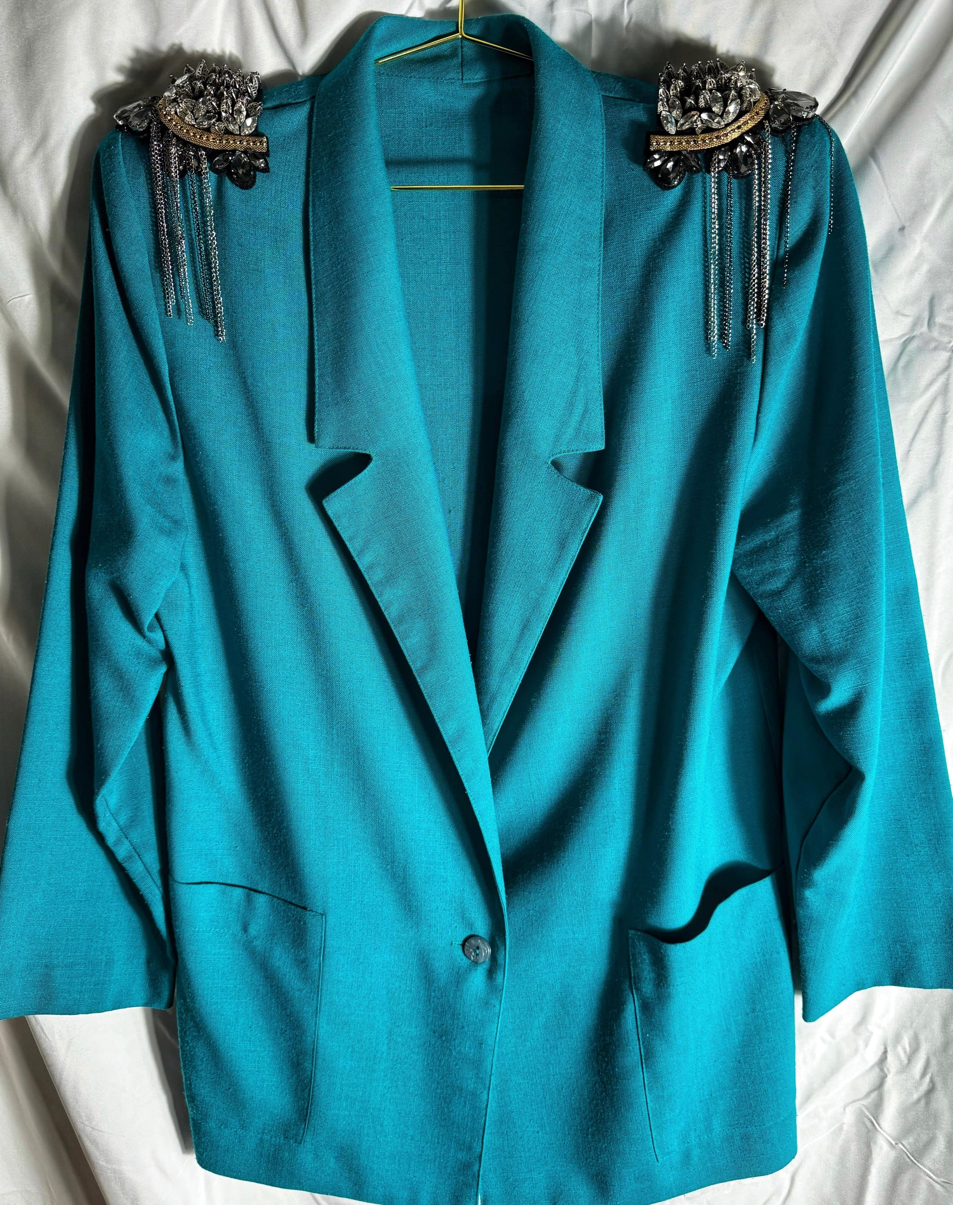 Teal Bling Blazer - The Brand By Teneshia B.