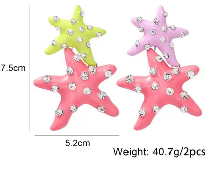 Colorful Starfish Earrings