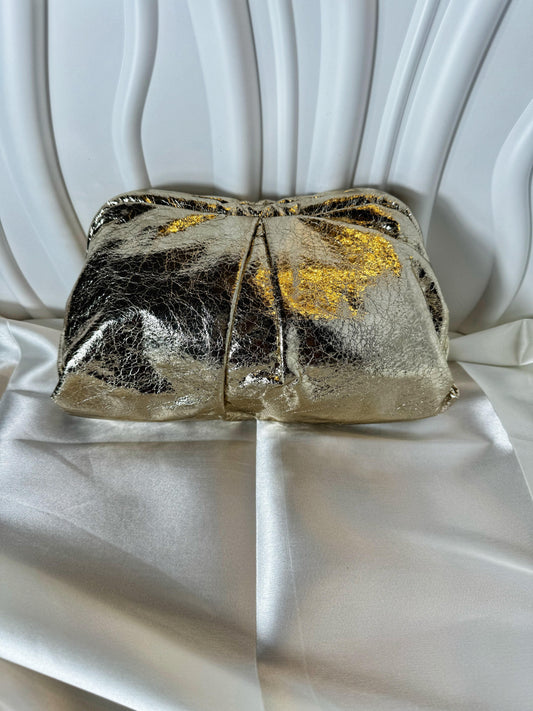 Metallic Champagne Clutch - The Brand By Teneshia B.