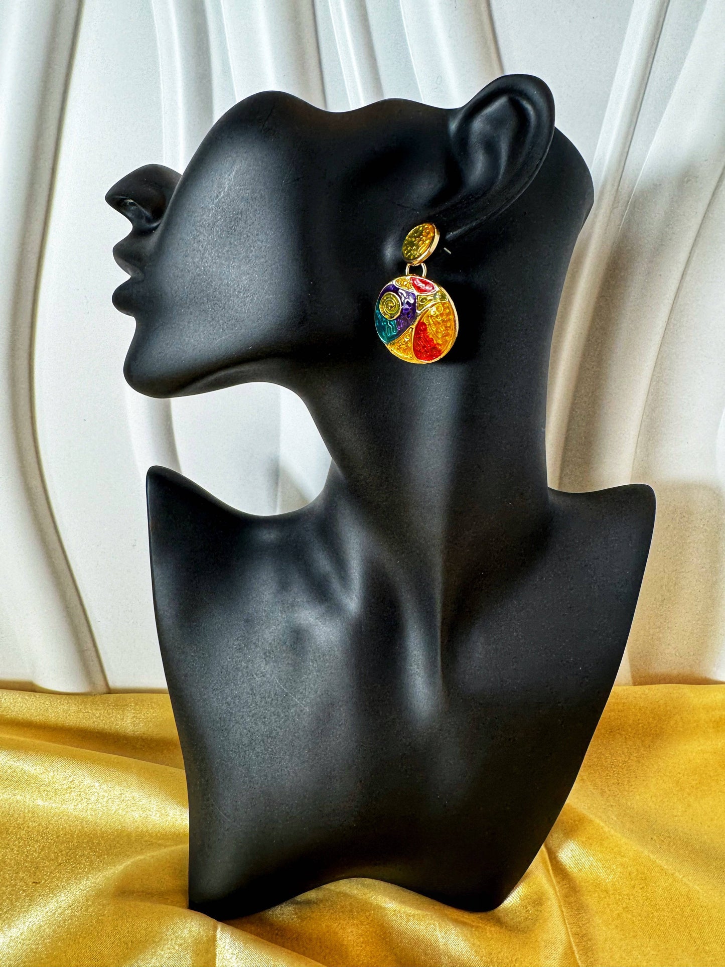 Colorful Circular Earrings - The Brand By Teneshia B.