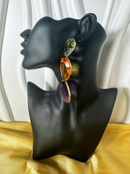 Resin Geometry Drop Earrings - The Brand By Teneshia B.