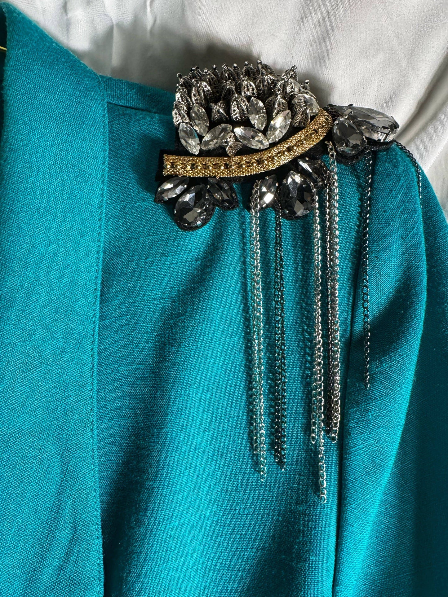 Teal Bling Blazer - The Brand By Teneshia B.