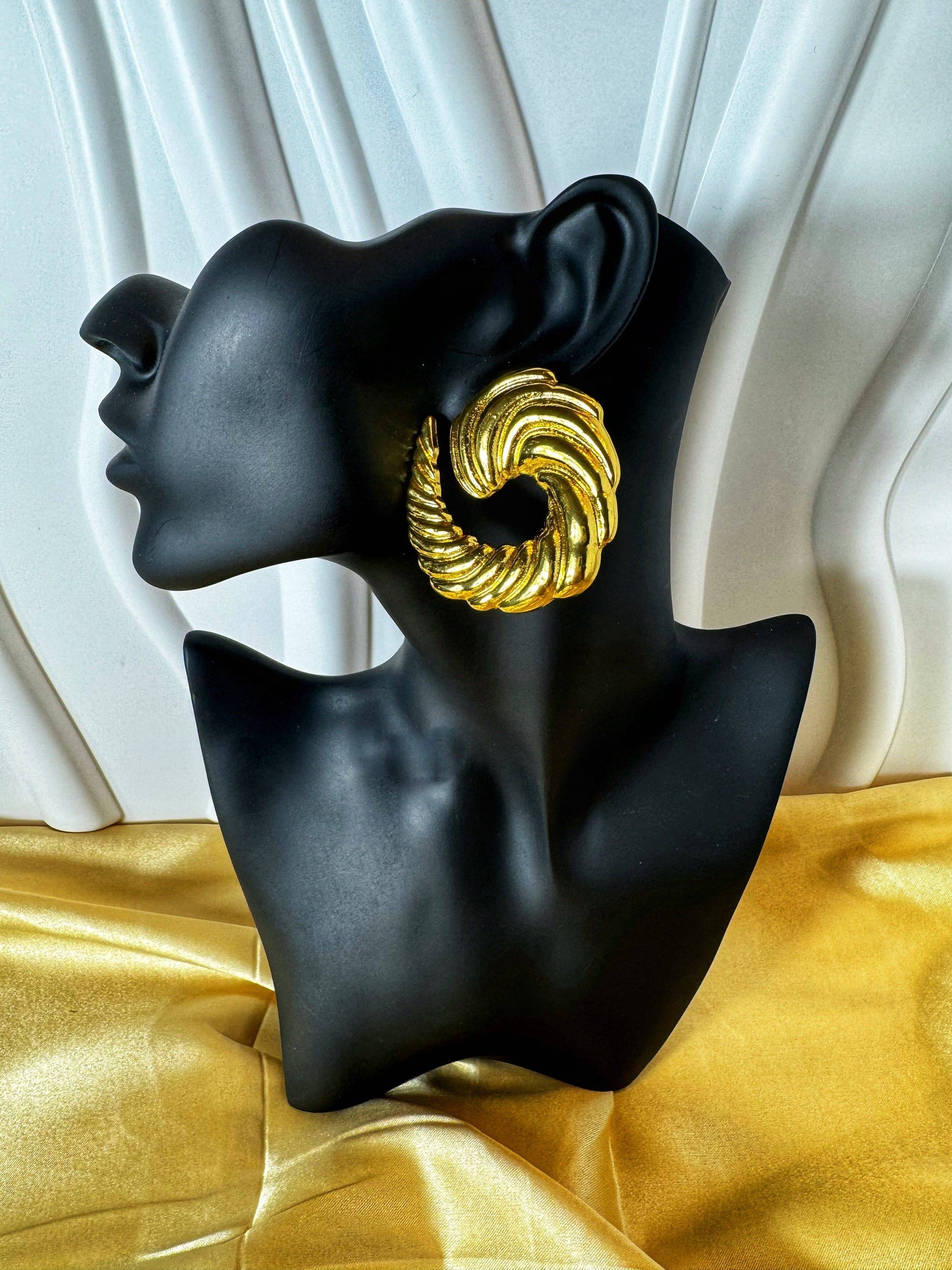 Exaggerated Spiral Earrings (Gold) - The Brand By Teneshia B.