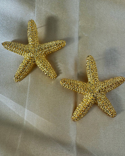 Golden Starfish Earrings - The Brand By Teneshia B.