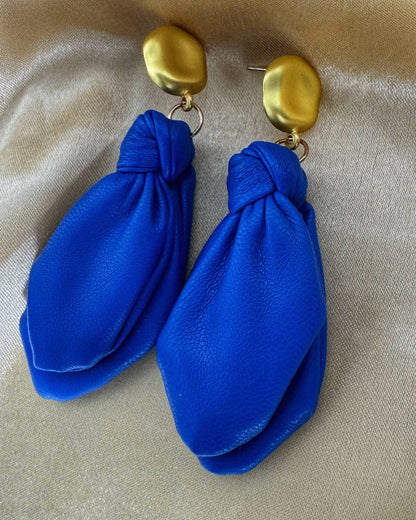 Knot Faux Leather Earrings - The Brand By Teneshia B.