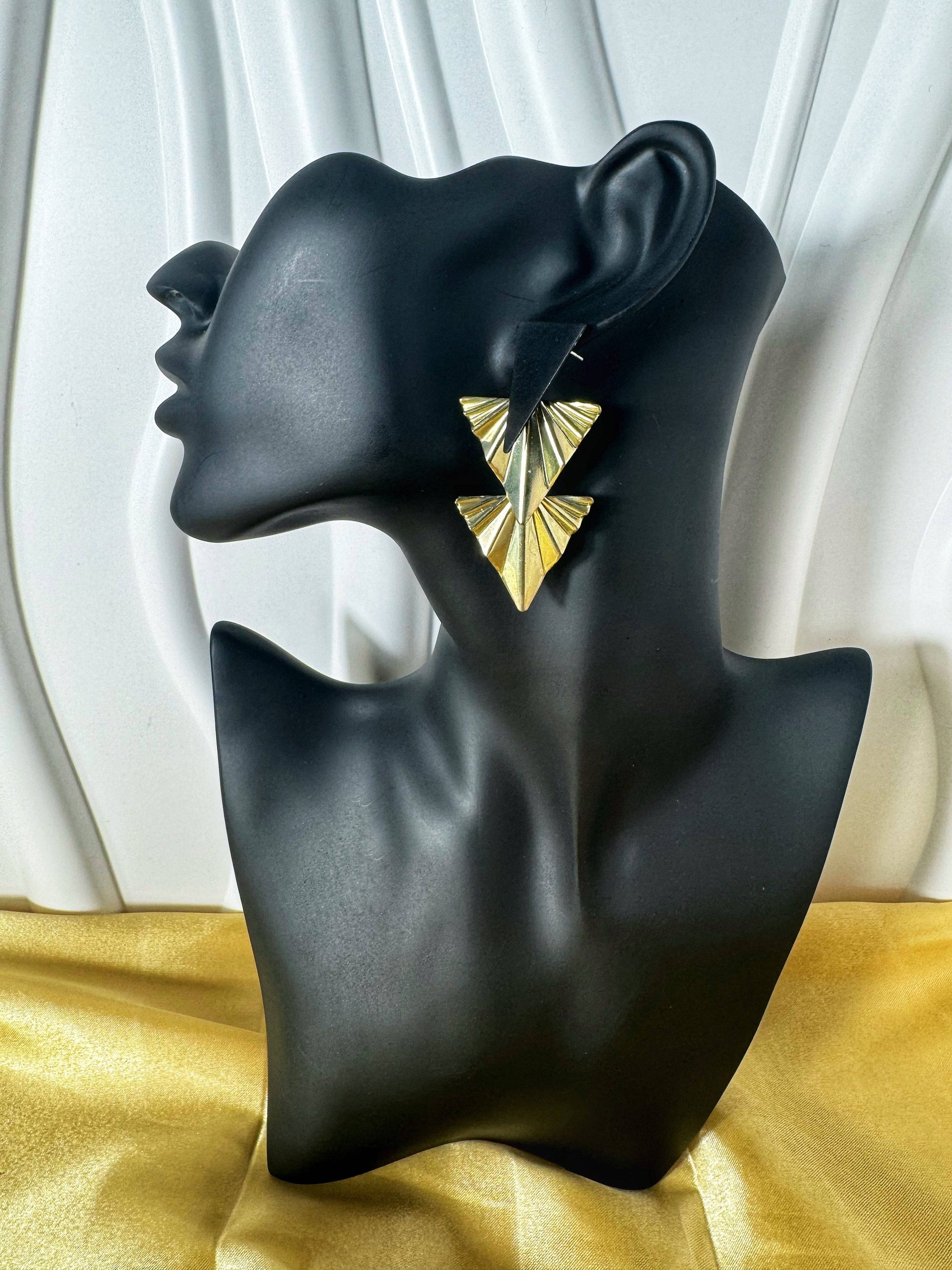 Ruffled Geometric Earrings - The Brand By Teneshia B.