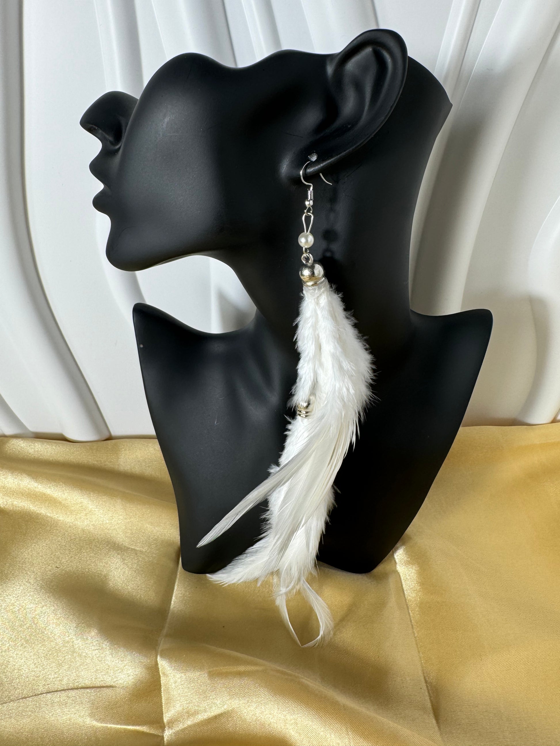 Feather Dangle Earrings - The Brand By Teneshia B.